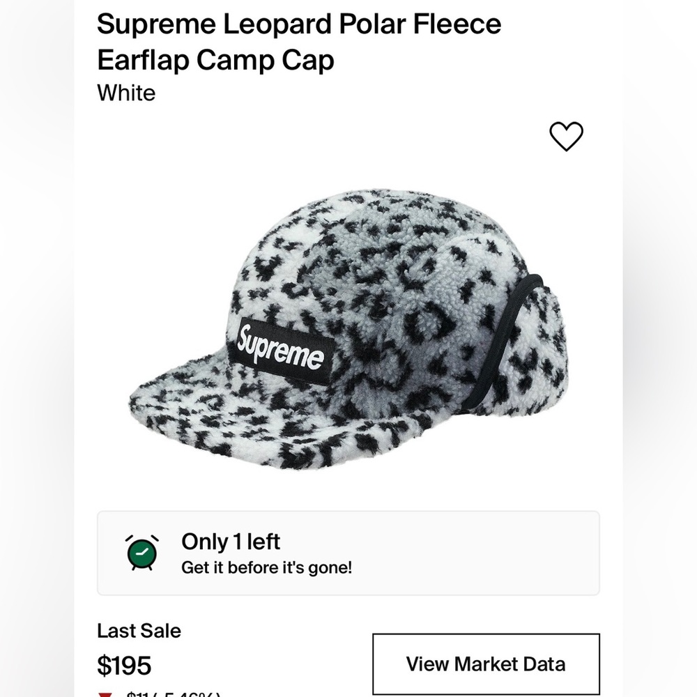 Supreme Leopard Polar Fleece Earflap Camp Cap